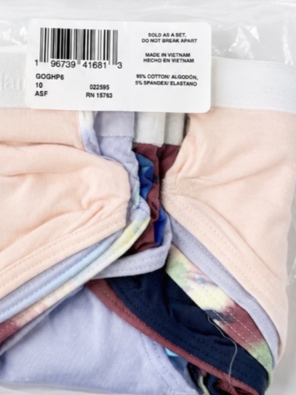 Hanes Originals Girls Underwear 6-Pack Size 10 NIP